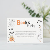 Little boo Baby shower Books Request card Kaart (Staand voorkant)