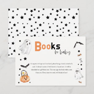 Little boo Baby shower Books Request card Kaart