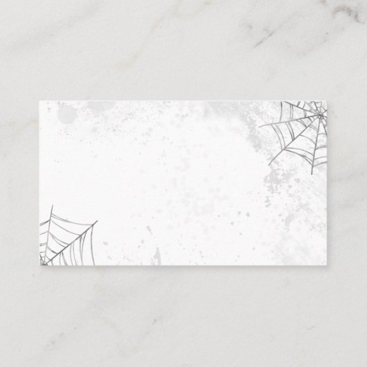 Little Boo Baby shower Diaper Raffle Visitekaartje (Achterkant)