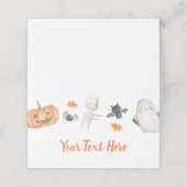 Little Boo Baby shower Folded Place Card Plaatskaartje (Buitenkant ongevouwen)