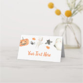 Little Boo Baby shower Folded Place Card Plaatskaartje (Voorkant)