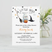 Little Boo Baby shower Genderneutraal Halloween Kaart (Staand voorkant)