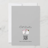 Little Boo Baby shower Halloween Ghost QR-code Kaart (Achterkant)