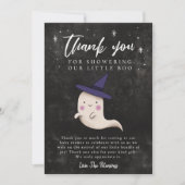 Little Boo Baby shower Halloween Meisje Ghost Bedankkaart (Voorkant)