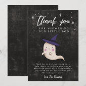 Little Boo Baby shower Halloween Meisje Ghost Bedankkaart (Voorkant / Achterkant)
