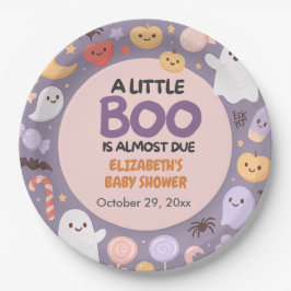 Little Boo baby shower Halloween Papieren Bordje