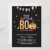 Little Boo Baby shower, Halloween pompoendouche Kaart (Voorkant)