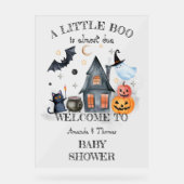 Little Boo Baby shower Halloween Welkomstbord Acryl Bord (Voorkant)