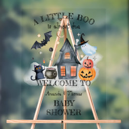 Little Boo Baby shower Halloween Welkomstbord Acryl Bord