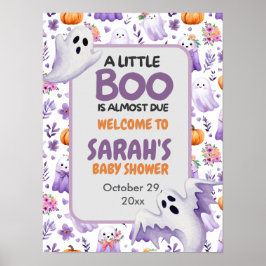 Little Boo baby shower Halloween Welkomstbord Poster