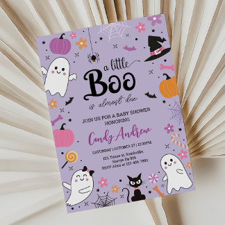 Little Boo Baby shower Invitation Kaart