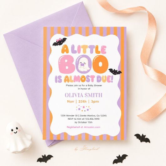 Little Boo Baby Shower Kaart