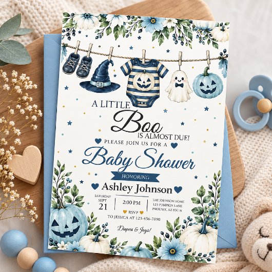 Little Boo Baby Shower Kaart
