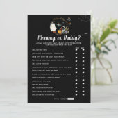 Little Boo Baby shower | Mammie of pappa-spel Kaart (Staand voorkant)