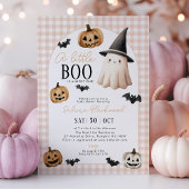 Little Boo Baby shower Oranje Ghost Pumpkin Kaart