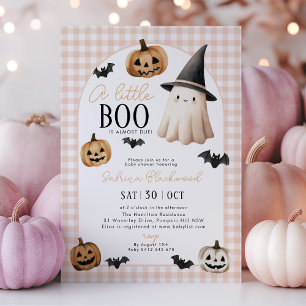 Little Boo Baby shower Oranje Ghost Pumpkin Kaart