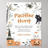 Little Boo Baby shower Pacifier Hunt Spelbord Poster (Voorkant)