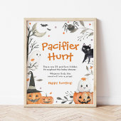Little Boo Baby shower Pacifier Hunt Spelbord Poster