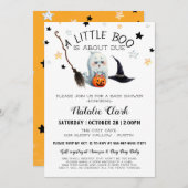 Little Boo Baby shower Pumpkin Ghost Halloween Kaart (Voorkant / Achterkant)