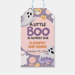Little Boo baby shower Pumpkin Halloween Cadeaulabel