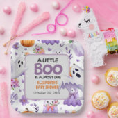 Little Boo baby shower Pumpkin Halloween Papieren Bordje (Feest)