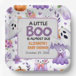 Little Boo baby shower Pumpkin Halloween Papieren Bordje