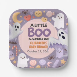 Little Boo baby shower Pumpkin Halloween Papieren Bordje