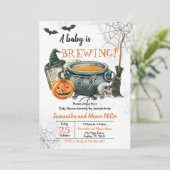 Little Boo Baby Shower Uitnodiging (Staand voorkant)