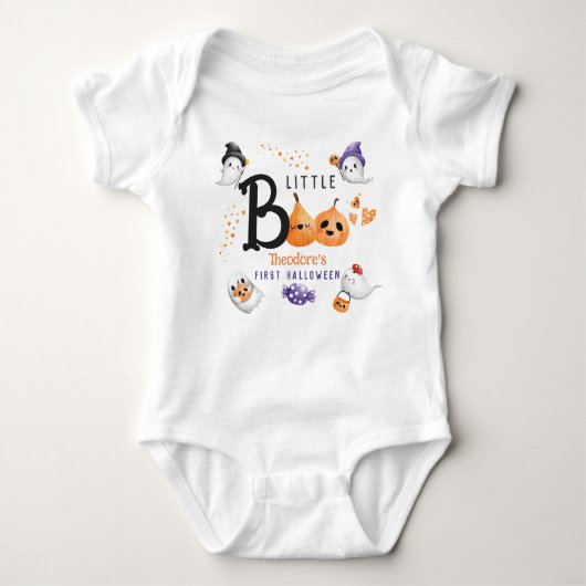 Little Boo Baby's eerste Halloween schattige aange Romper (Voorkant)