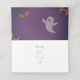 Little Boo Bedankt Gevouwen Plaats Kaart Plaatskaartje