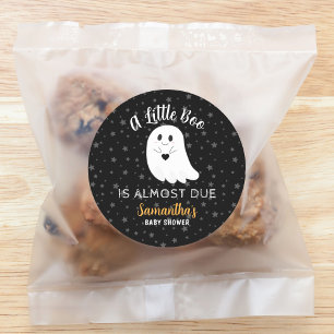 Little Boo Bijna te wijten aan Ghost Halloween Bab Ronde Sticker