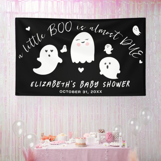 Little Boo Bijna te wijten aan Halloween Baby show Spandoek (Feest)
