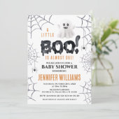 Little boo bijna te wijten aan spook baby shower u kaart (Staand voorkant)