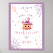 Little Boo Bijna Verjaardag Halloween Baby Meisje Poster (Voorkant)