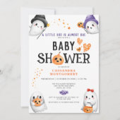 Little Boo bijna wegens Cute Halloween Baby shower Kaart (Voorkant)