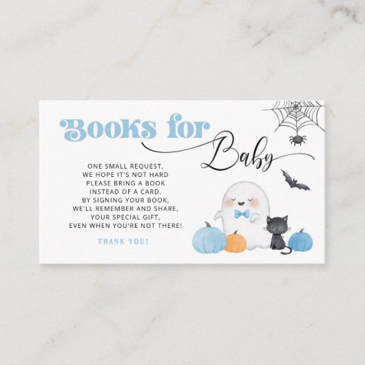 Little Boo Blue Boeken voor baby ticket Informatiekaartje (Voorkant)