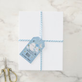 Little Boo Blue Boy Ghost Baby shower Dank je wel Cadeaulabel (Met Touw)
