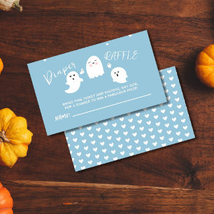 Little Boo Blue Halloween Baby luier Raffle Informatiekaartje