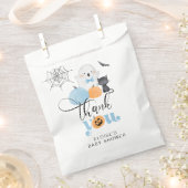Little Boo blue spooky baby shower bedankt Bedankzakje (Geknipt)