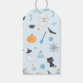 Little Boo blue spooky baby shower bedankt Cadeaulabel (Achterkant)