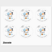 Little Boo blue spooky baby shower bedankt Ronde Sticker (Vel)