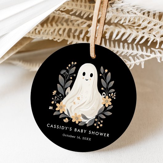 Little Boo Boho Ghost Halloween Baby shower Bedankjes Labels