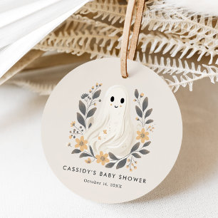 Little Boo Boho Ghost Halloween Baby shower Bedankjes Labels