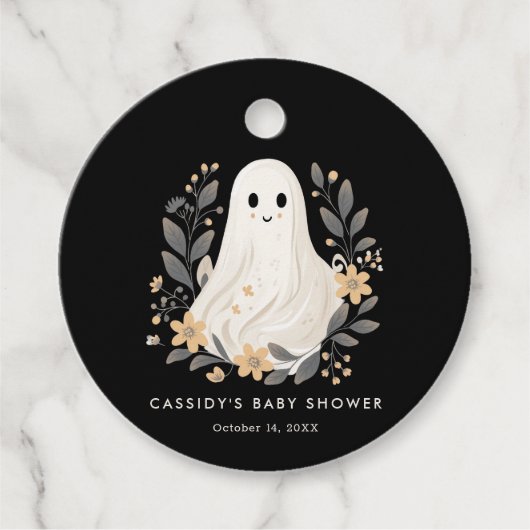 Little Boo Boho Ghost Halloween Baby shower Bedankjes Labels (Voorkant)