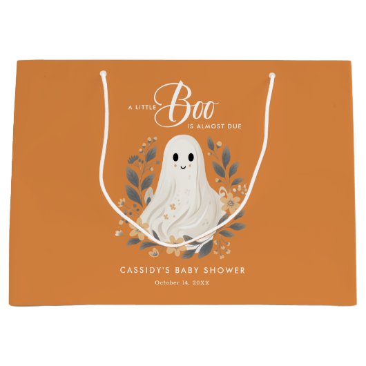 Little Boo Boho Ghost Halloween Baby shower Groot Cadeauzakje (Voorkant)