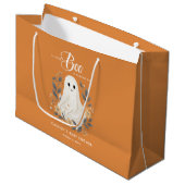 Little Boo Boho Ghost Halloween Baby shower Groot Cadeauzakje (Voorkant Gekanteld)