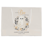 Little Boo Boho Ghost Halloween Baby shower Groot Cadeauzakje (Achterkant)