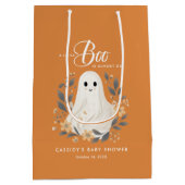 Little Boo Boho Ghost Halloween Baby shower Medium Cadeauzakje (Achterkant)