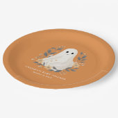 Little Boo Boho Ghost Halloween Baby shower Papieren Bordje (Gekanteld)