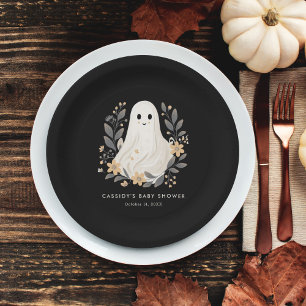 Little Boo Boho Ghost Halloween Baby shower Papieren Bordje